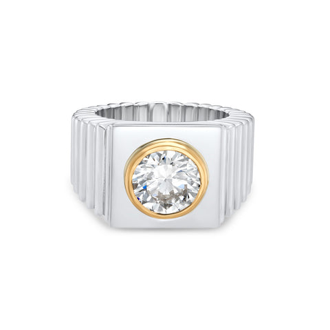 V by Laura Vann Bezel Set Diamond Solitaire Ring