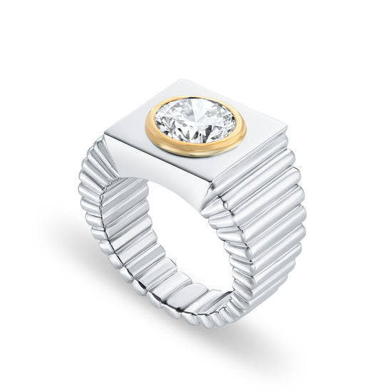 Laura Vann Bezel Set Diamond Solitaire Ring | The Cut London
