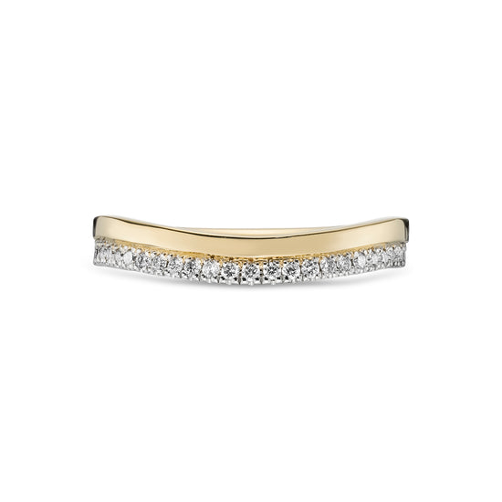 Laura Vann Scooped Two Tone Diamond Eternity Band | The Cut London