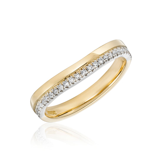 Laura Vann Scooped Two Tone Diamond Eternity Band | The Cut London