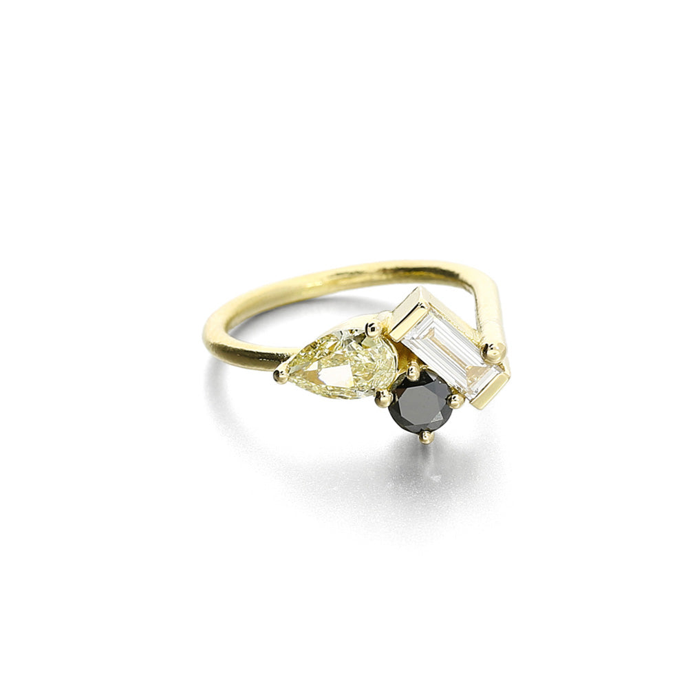  Modern Cluster Diamond Ada Ring by Ruberg | The Cut London