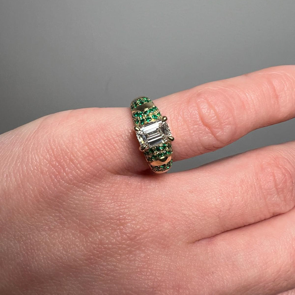  Diamond & Emerald Ring by Liv Luttrell | The Cut London