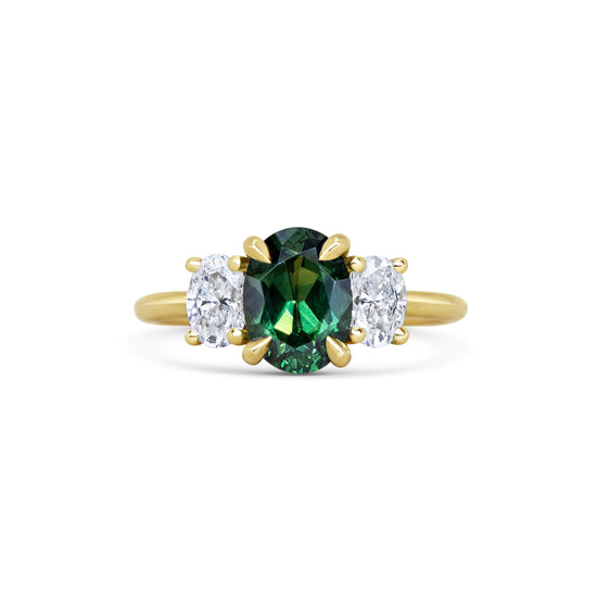 Michelle Oh Green Sapphire and Diamond Eloise Ring | The Cut London