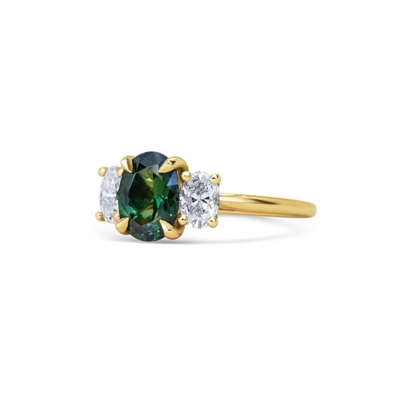 Michelle Oh Green Sapphire and Diamond Eloise Ring | The Cut London