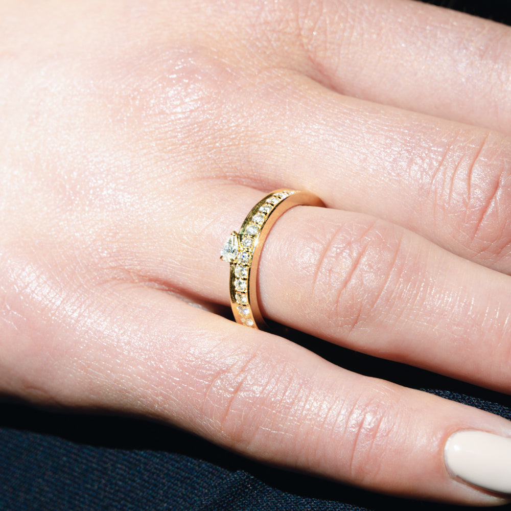 Pear Diamond Lozenge Ring by Elise Friedman | The Cut London