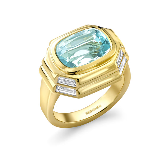 Hattie Rickards Aquamarine & Diamond Ring | The Cut London