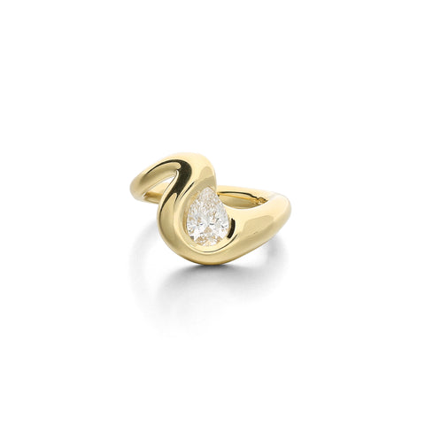 Ruberg Pear Cut Diamond Lua Rêve Goutte Ring