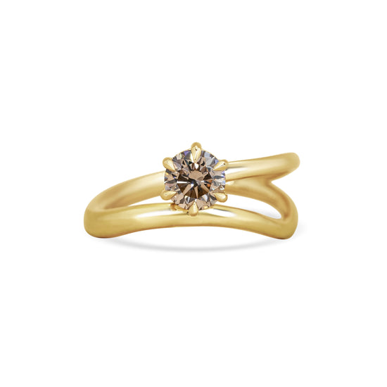 Michelle Oh Champagne Diamond Swirl Ring | The Cut London
