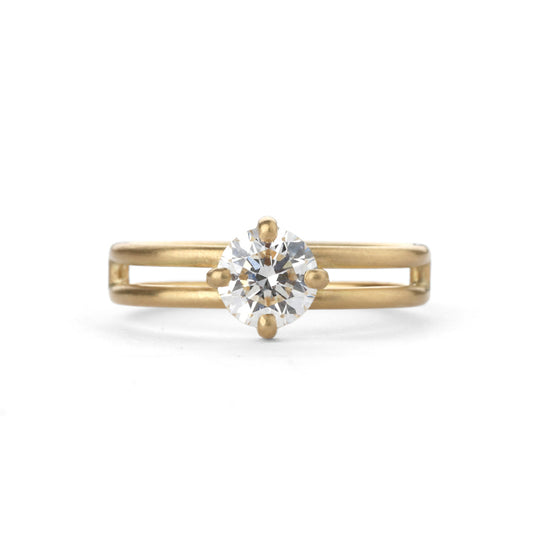 Shimell & Madden Diamond Round Split Solo Ring | The Cut London