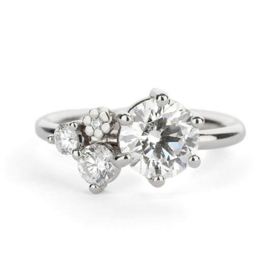 Shimell & Madden Platinum and Diamond Asterism Ring | The Cut London
