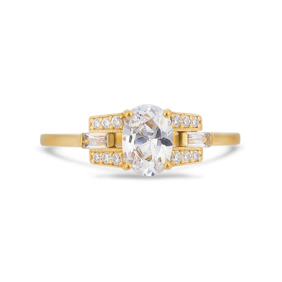 Laura Vann Vintage Style Oval Buckle Ring | The Cut London