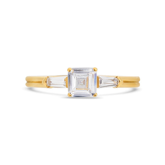 Laura Vann Asscher Cut Diamond Illusion Ring | The Cut London