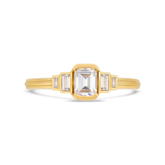 Laura Vann Cascading Emerald Cut Diamond Ring | The Cut London