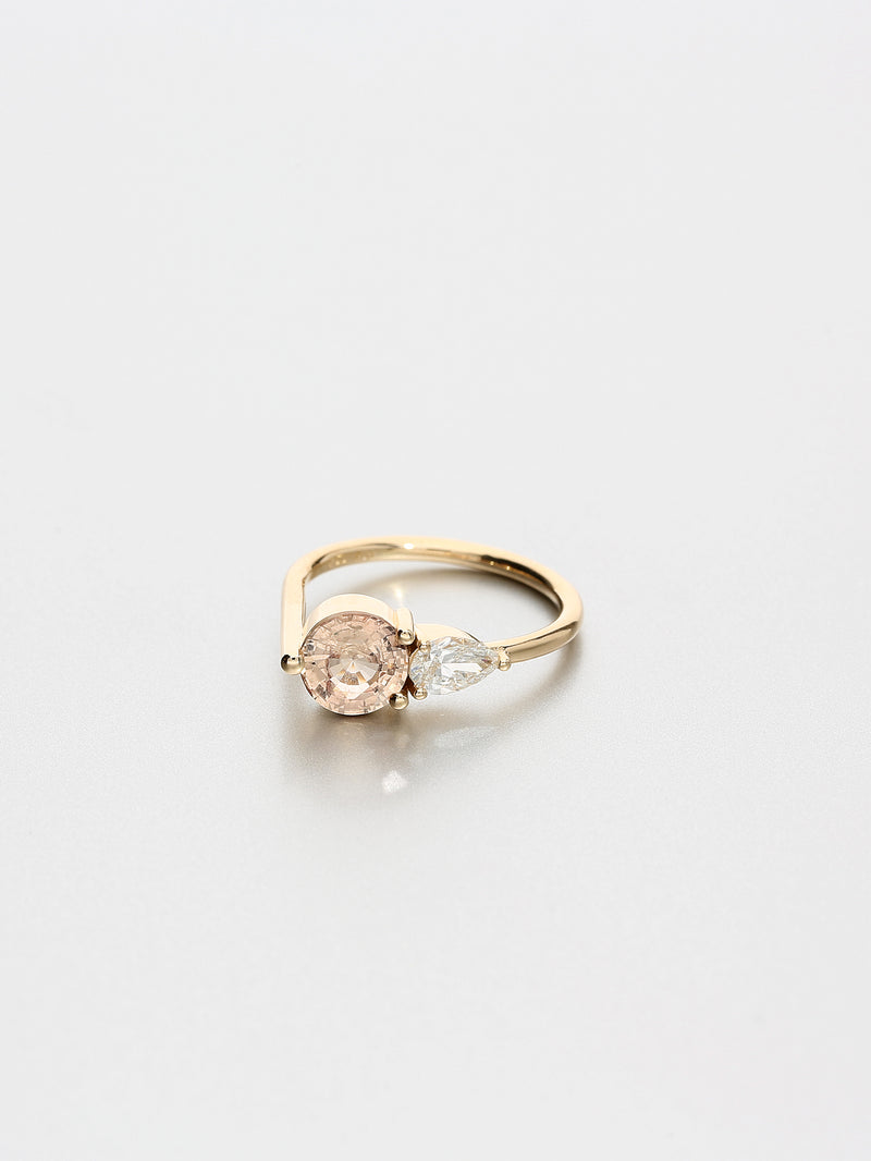  Pink Sapphire and white diamond Ada Ring by Ruberg | The Cut London