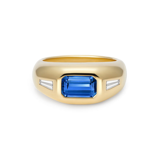 Minka Blue Sapphire and white diamond Ring | The Cut London