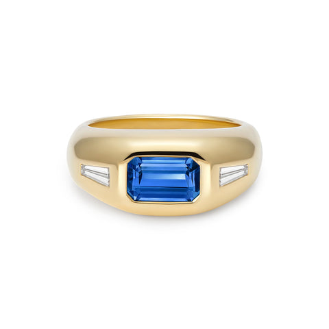 Minka Blue Sapphire and white diamond Ring