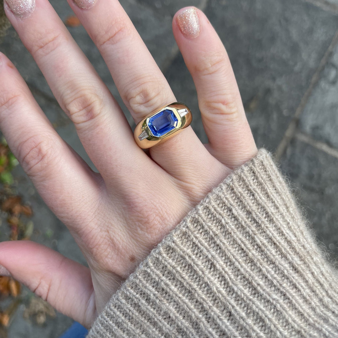 Minka Blue Sapphire and white diamond Ring by Minka Jewels | The Cut London