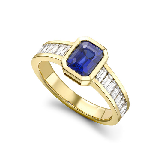 Emma Franklin Sapphire & Diamond Engagement Ring | The Cut London