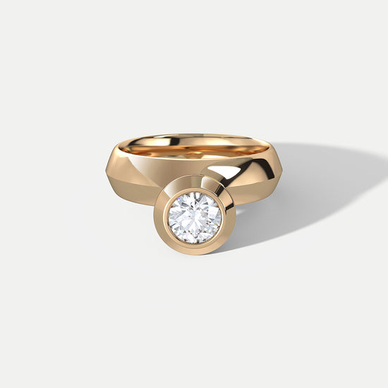 Hannah Martin Round Diamond Pulse Gold Ring | The Cut London