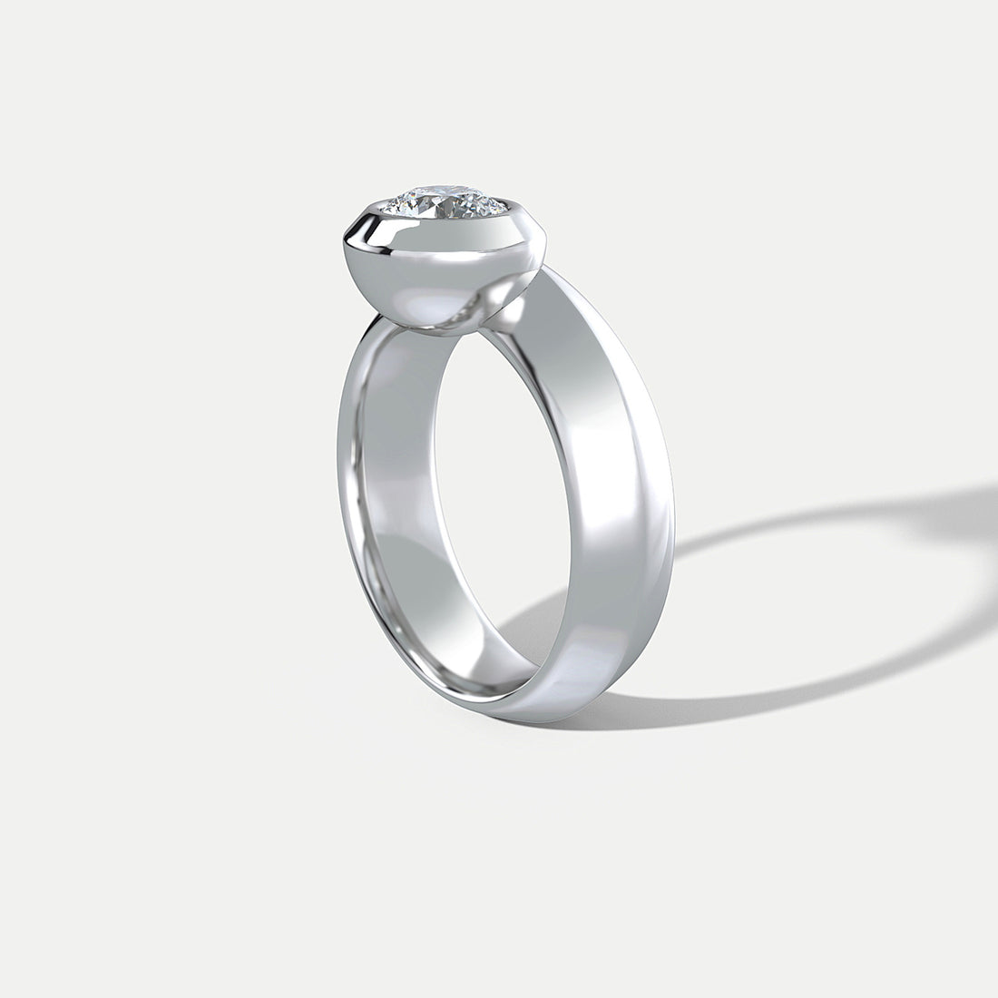  Round Diamond Pulse Platinum Ring by Hannah Martin | The Cut London