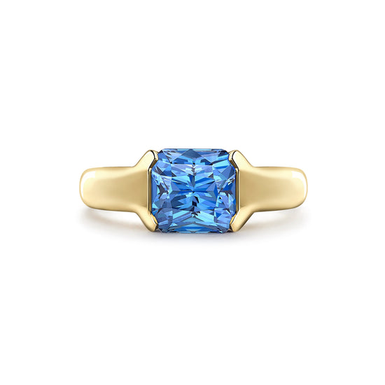 Hattie Rickards Blue Sri Lankan Sapphire Solitaire Ring | The Cut London
