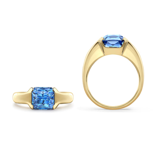 Hattie Rickards Blue Sri Lankan Sapphire Solitaire Ring | The Cut London