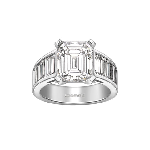 Hattie Rickards Emerald & Baguette Cut Diamond Ring