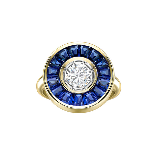 Hattie Rickards Sapphire & Diamond Halo Ring | The Cut London