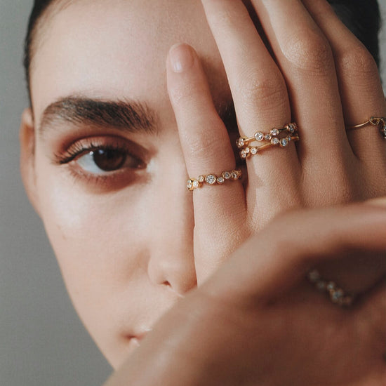 Jessie Thomas Diamond Wave Ring | The Cut London