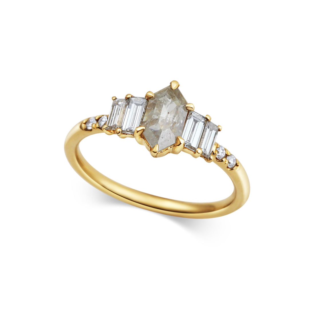 Art Deco Hexagonal Diamond Ring by Michelle Oh | The Cut London