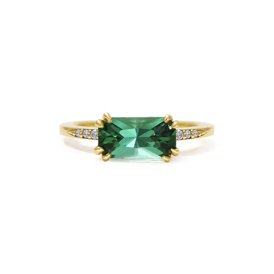 Michelle Oh Mint Green Tourmaline & Diamond Ring | The Cut London