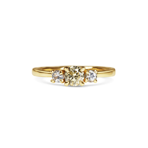 Michelle Oh Yellow Diamond Trilogy Ring