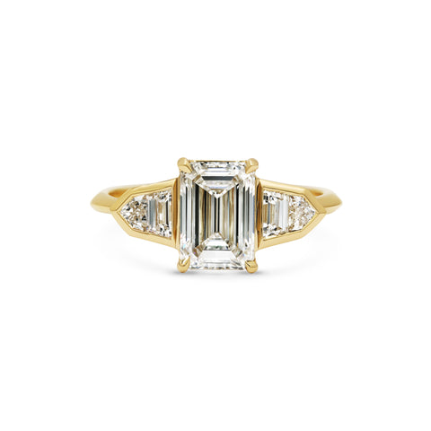 Rachel Boston Emerald Cut Modern Deco Engagement Ring