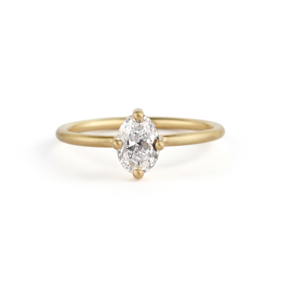Shimell & Madden Diamond Oval Solo Ring | The Cut London