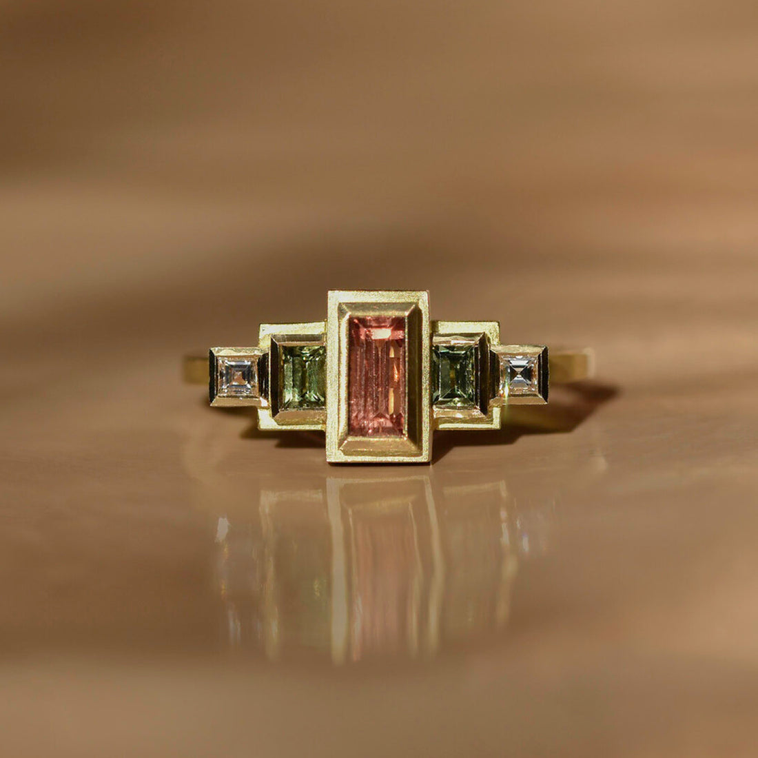  Sapphire and Diamond Phases Ring by Shivani Chorwadia | The Cut London
