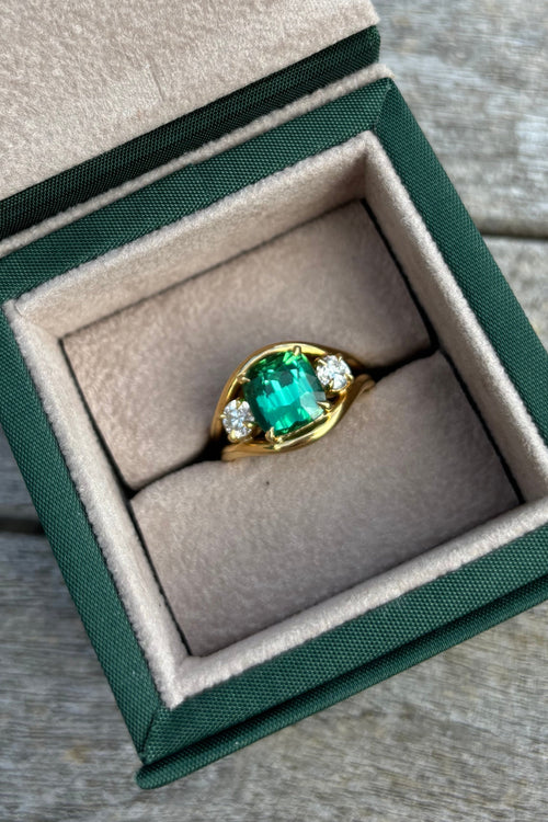 Emerald Engagement Ring edit