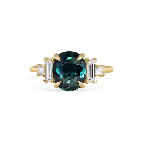 Michelle Oh Five Stone Sapphire Geometric Ring