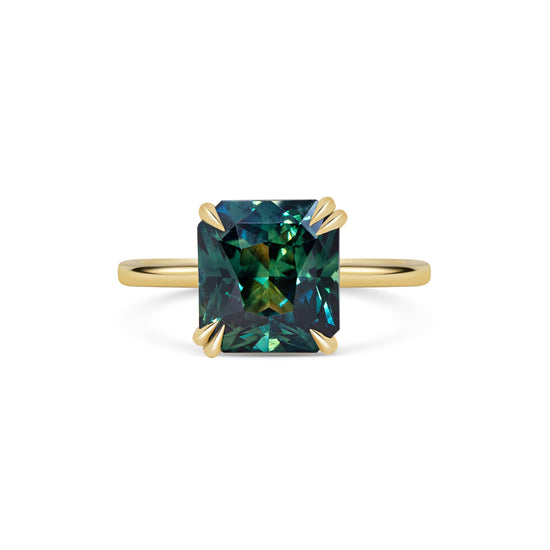 Michelle Oh Radiant Cut Teal Sapphire Ring | The Cut London