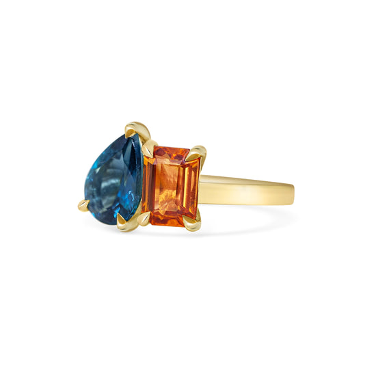 Michelle Oh Vibrant Sapphire Toi et Moi Ring | The Cut London