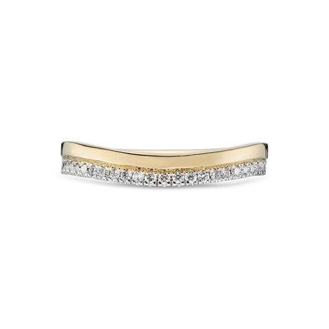 Laura Vann Scooped Two Tone Diamond Eternity Band