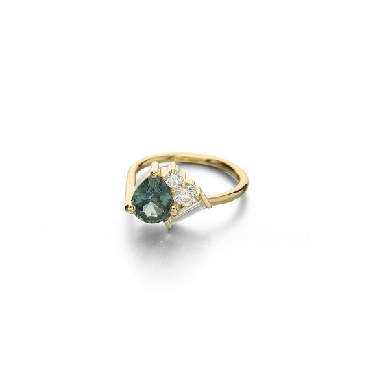 Ruberg Blue Sapphire & Diamond Ada XIII Ring | The Cut London