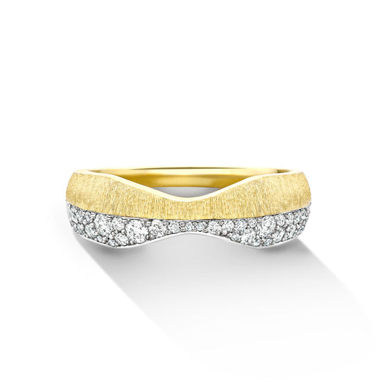 Liv Luttrell Half Diamond Half Gold Ring | The Cut London