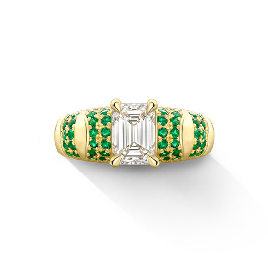 Liv Luttrell Diamond & Emerald Ring | The Cut London
