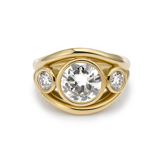 Minka Jewels Diamond Three Stone Bezel Set Ring | The Cut London