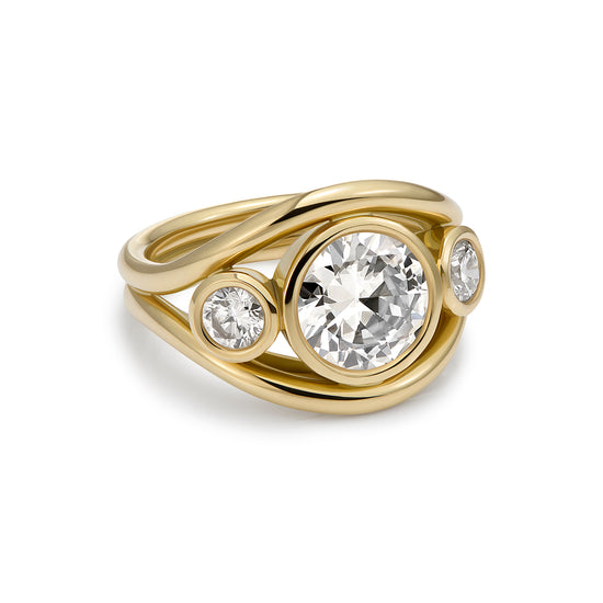 Minka Jewels Diamond Three Stone Bezel Set Ring | The Cut London