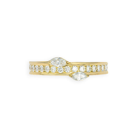 Elise Friedman Marquise Diamond Lozenge Ring | The Cut London