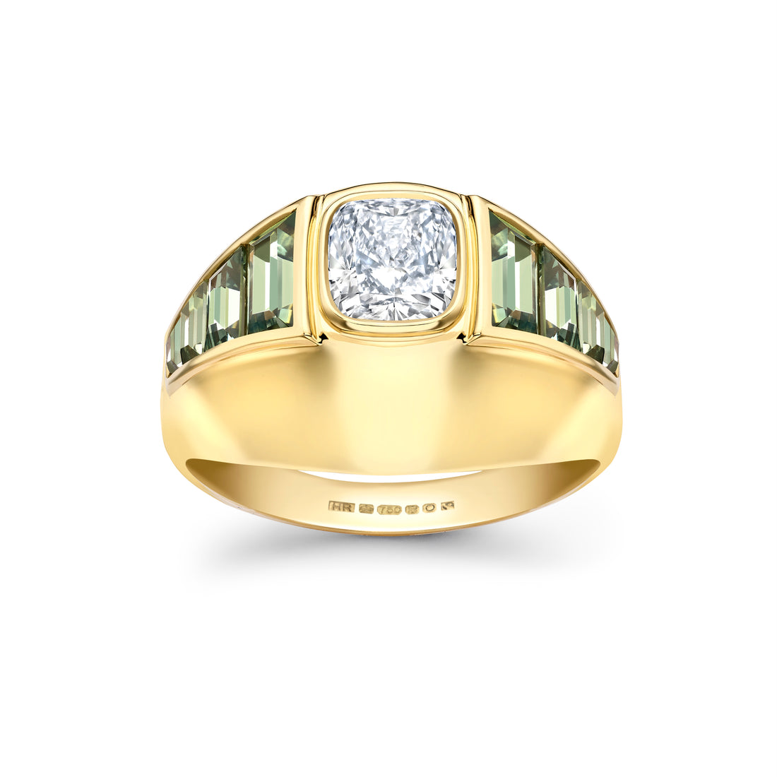  Diamond & Green Sapphire Ring by Hattie Rickards | The Cut London