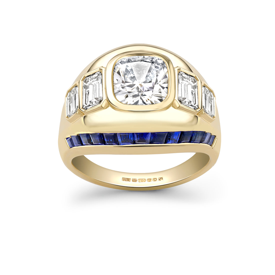  Bezel Set Diamond & Sapphire Ring by Hattie Rickards | The Cut London