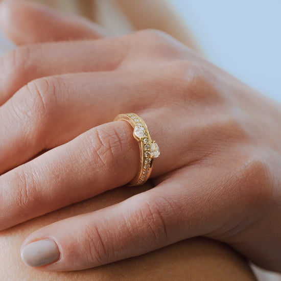 Blue Topaz & Platinum Engagement Ring | Jewelry by Johan - Jewelry by Johan