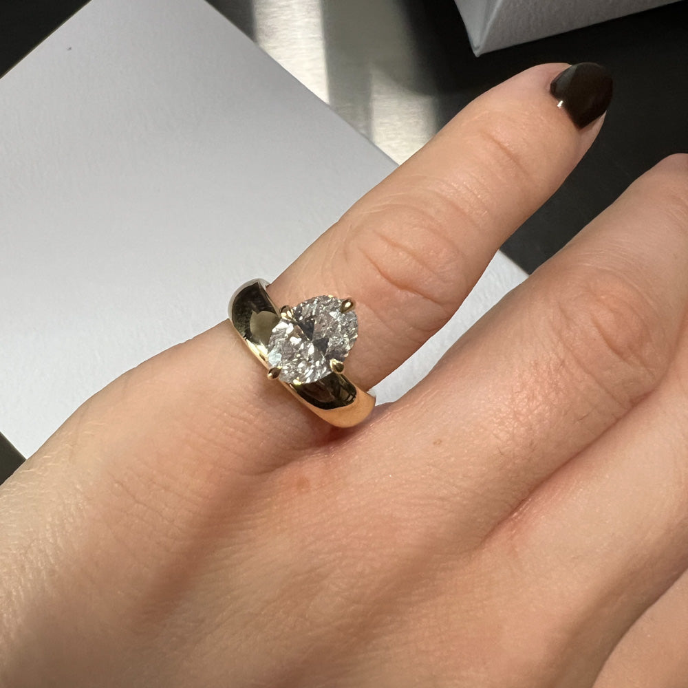  Cantilevered Diamond Ring by Liv Luttrell | The Cut London